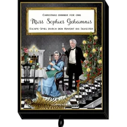 Käthe Wohlfahrt Spielzeug-Advent-Escape-Schachtelspiel "Christmas Dinner For One"