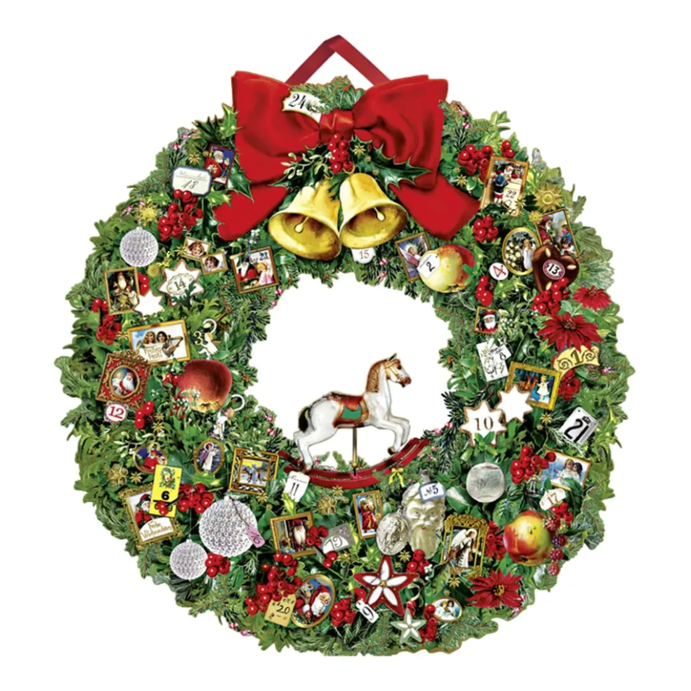 Käthe Wohlfahrt Adventsdeko & Kalender-Adventskalender "Festlicher Weihnachtskranz"