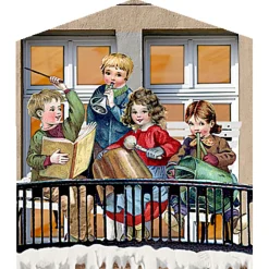 Käthe Wohlfahrt Adventsdeko & Kalender-Adventskalender "Nostalgische Weihnachtsladchen-Leporello"