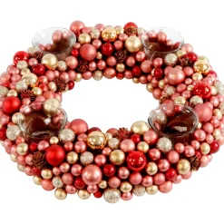 Käthe Wohlfahrt Adventsdeko & Kalender-Adventskranz Aus Kugeln, Rot-Gold