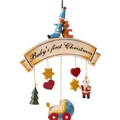 Käthes Original Baumschmuck Aus Holz-Baby'S Erstes Weihnachtsfest