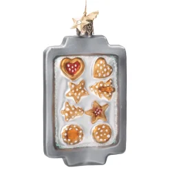 Poesie in Glas Baumschmuck Aus Glas-Backblech Mit Platzchen