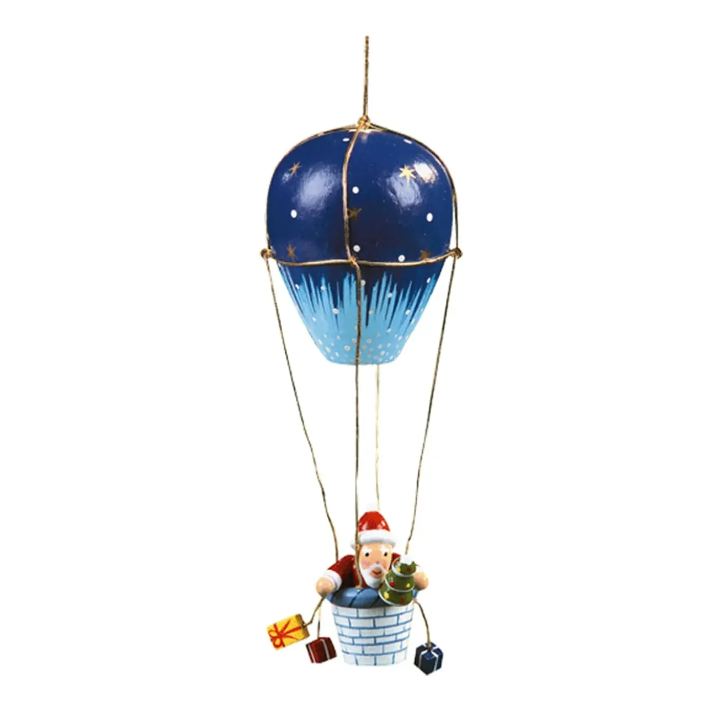 Käthes Original Baumschmuck Aus Holz-Ballon Mit Weihnachtsmann
