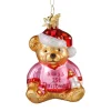 Poesie in Glas Baumschmuck Aus Glas-Bar "Baby'S 1St Christmas" (Rosa)