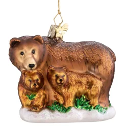 Poesie in Glas Baumschmuck Aus Glas-Barenfamilie