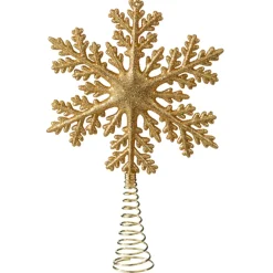 Käthe Wohlfahrt Baumspitzen-Baumspitze Schneeflocke Mit Glimmer, Gold