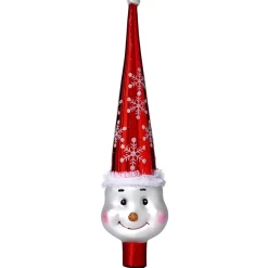 Käthe Wohlfahrt Baumspitzen-Baumspitze "Schneemann", Rot, 30Cm