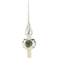 Käthe Wohlfahrt Baumspitzen-Baumspitze Silber Mit Silbernem Reflex-Stern