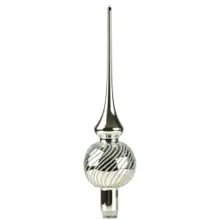 Käthe Wohlfahrt Baumspitzen-Baumspitze Silber Mit Silber Spiraldekor