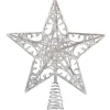 Käthe Wohlfahrt Baumspitzen-Baumspitze Stern Mit Glimmer, Silber