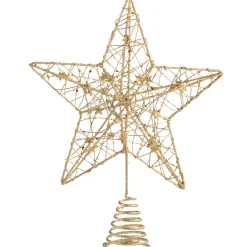 Käthe Wohlfahrt Baumspitzen-Baumspitze Stern Mit Kleinen Sternchen, Gold