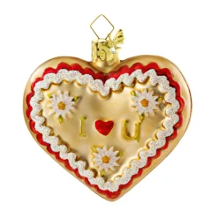 Poesie in Glas Bayern Motive-Bayrisches Herz "I Love U"