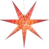 KONSTSMIDE Sterne-Beleuchteter Papierstern Zum Aufhangen, Rot, 78 Cm
