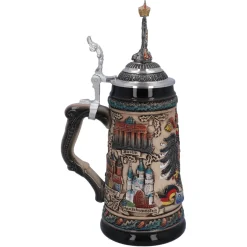 Käthe Wohlfahrt Bierkruge-Bierkrug Mit Zinnadler "Deutschland", Bunt-Natur, 0,5 Liter