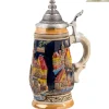 Käthe Wohlfahrt Bierkruge-Bierkrug Mit Zinndeckel "Rothenburg", Schwarz, 0,25L