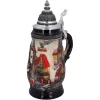 Käthe Wohlfahrt Bierkruge-Bierkrug Mit Zinndeckel "Rothenburg", Natur, 0,25 L