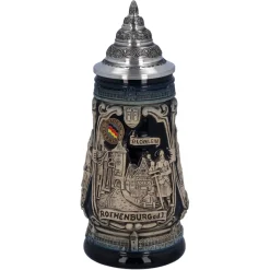 Käthe Wohlfahrt Bierkruge-Bierkrug Mit Zinndeckel "Rothenburg Mit Ritter", 0,25L