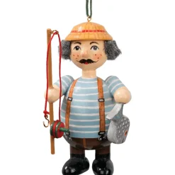Käthes Original Baumschmuck Aus Holz-Butzl "Angler"