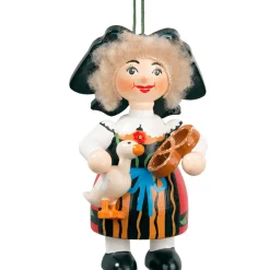 Käthes Original Baumschmuck Aus Holz-Butzl "Elsasserin"