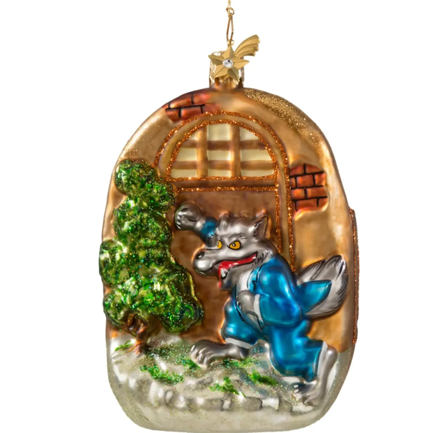 Poesie in Glas Baumschmuck Aus Glas-Der Wolf Und Die Sieben Geislein