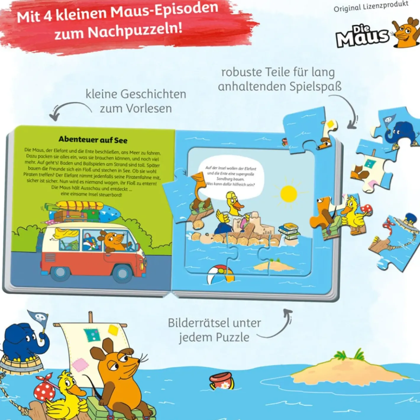 Trötsch Verlag Die Maus-Die Maus Puzzlebuch Quadratisch
