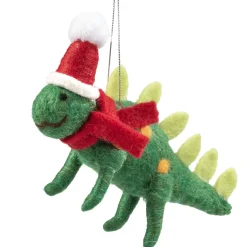 Käthe Wohlfahrt Baumschmuck Aus Filz-Dino Mit Schal Aus Filz