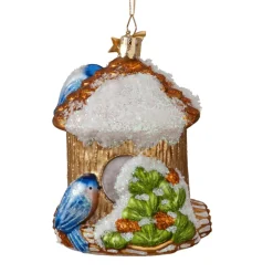 Poesie in Glas Baumschmuck Aus Glas-Dompfaffs Winterhaus