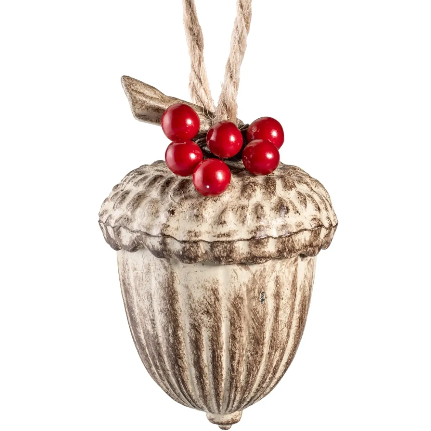 Käthe Wohlfahrt Baumschmuck Aus Kunstharz-Eichel Mit Roten Beeren