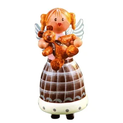 Käthes Original Baumschmuck Aus Holz-Engel Mit Teddy