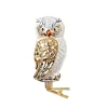 Poesie in Glas Baumschmuck Aus Glas-Eule Weis-Gold Mit Clip