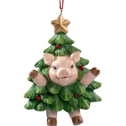 Käthe Wohlfahrt Baumschmuck Aus Kunstharz-Ferkelchen Im Christbaum