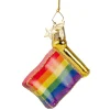 Poesie in Glas Baumschmuck Aus Glas-Flagge Regenbogen