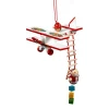 Käthes Original Baumschmuck Aus Holz-Flugzeug Mit Weihnachtsmann