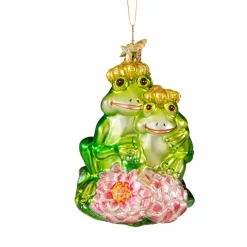 Poesie in Glas Baumschmuck Aus Glas-Froschkonigspaar