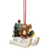 Käthes Original Baumschmuck Aus Holz-Geschenkeschlitten