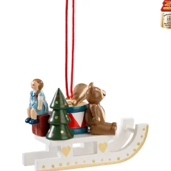 Käthes Original Baumschmuck Aus Holz-Geschenkeschlitten