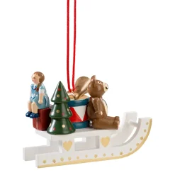 Käthes Original Baumschmuck Aus Holz-Geschenkeschlitten