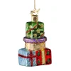 Poesie in Glas Baumschmuck Aus Glas-Geschenkestapel