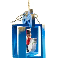 Käthes Original Baumschmuck Aus Holz-Geschenkpackchen Mit Reiter, Blau