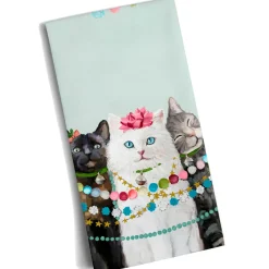 Käthe Wohlfahrt Tischdeko-Geschirrtuch Festliche Katzen