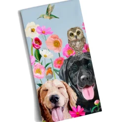 Käthe Wohlfahrt Tischdeko-Geschirrtuch Hunde Und Vogel