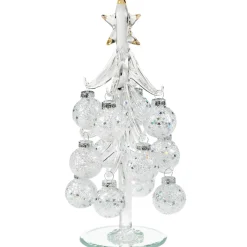 Käthe Wohlfahrt Standfiguren-Glasbaum Mit Weisen Kugeln, 20Cm