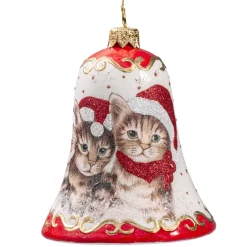Käthe Wohlfahrt Baumkugeln Und Set-Angebote-Glasglocke Weis Katzenweihnacht