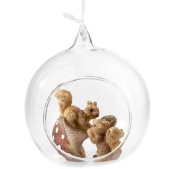 Käthe Wohlfahrt Baumschmuck Aus Kunstharz-Glaskugel Eichhornchen Mit Pilz