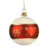 Käthe Wohlfahrt Baumkugeln Und Set-Angebote-Glaskugel Frosty Mit Schneeflocken, 8Cm