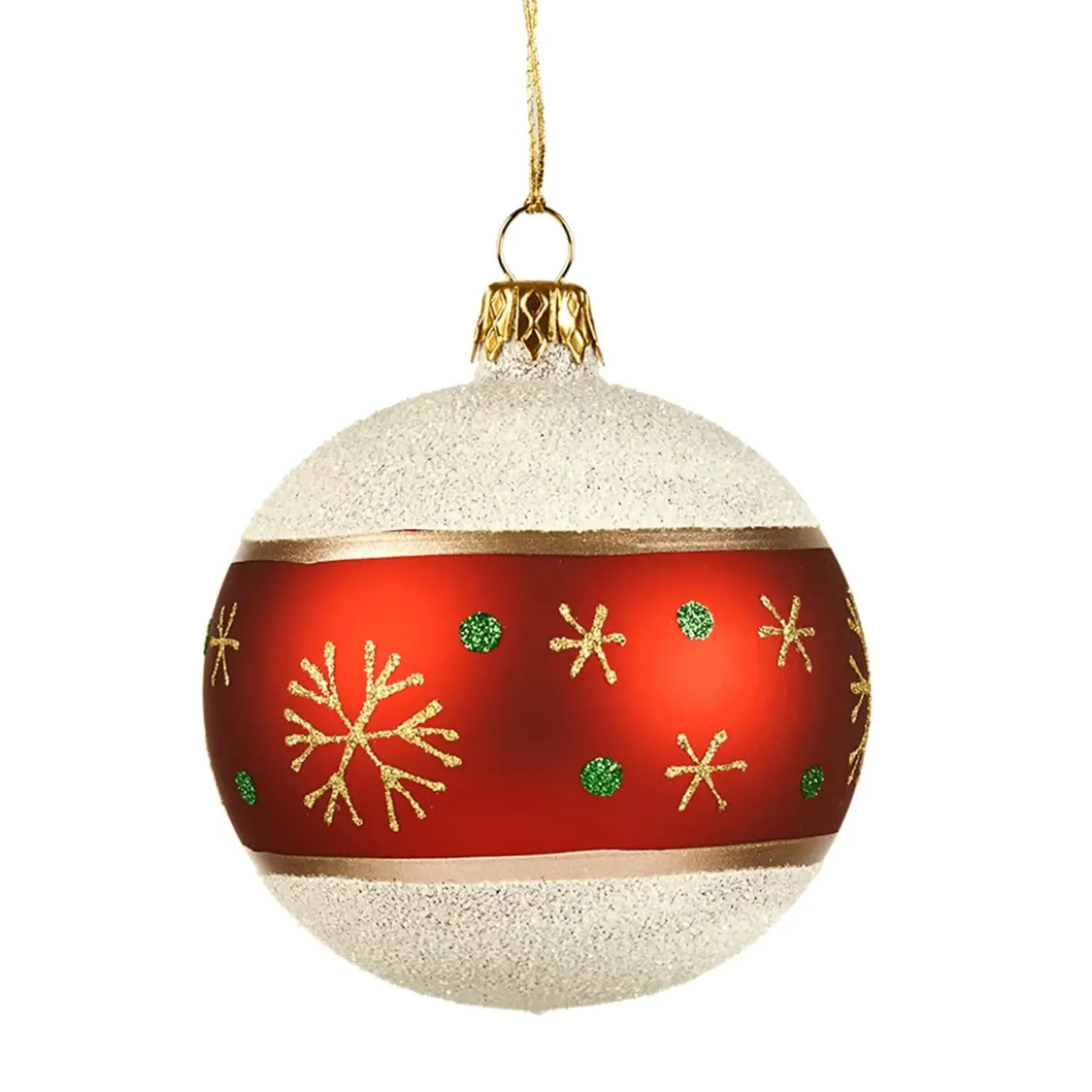 Käthe Wohlfahrt Baumkugeln Und Set-Angebote-Glaskugel Frosty Mit Schneeflocken, 8Cm