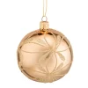 Käthe Wohlfahrt Baumkugeln Und Set-Angebote-Glaskugel Gold Mit Blutennetz, 8 Cm