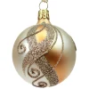 Käthe Wohlfahrt Baumkugeln Und Set-Angebote-Glaskugel Gold Mit Verzierung, 6 Cm
