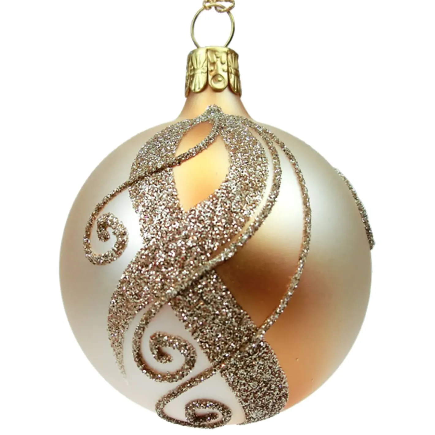 Käthe Wohlfahrt Baumkugeln Und Set-Angebote-Glaskugel Gold Mit Verzierung, 6 Cm