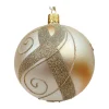 Käthe Wohlfahrt Baumkugeln Und Set-Angebote-Glaskugel Gold Mit Verzierung, 10 Cm